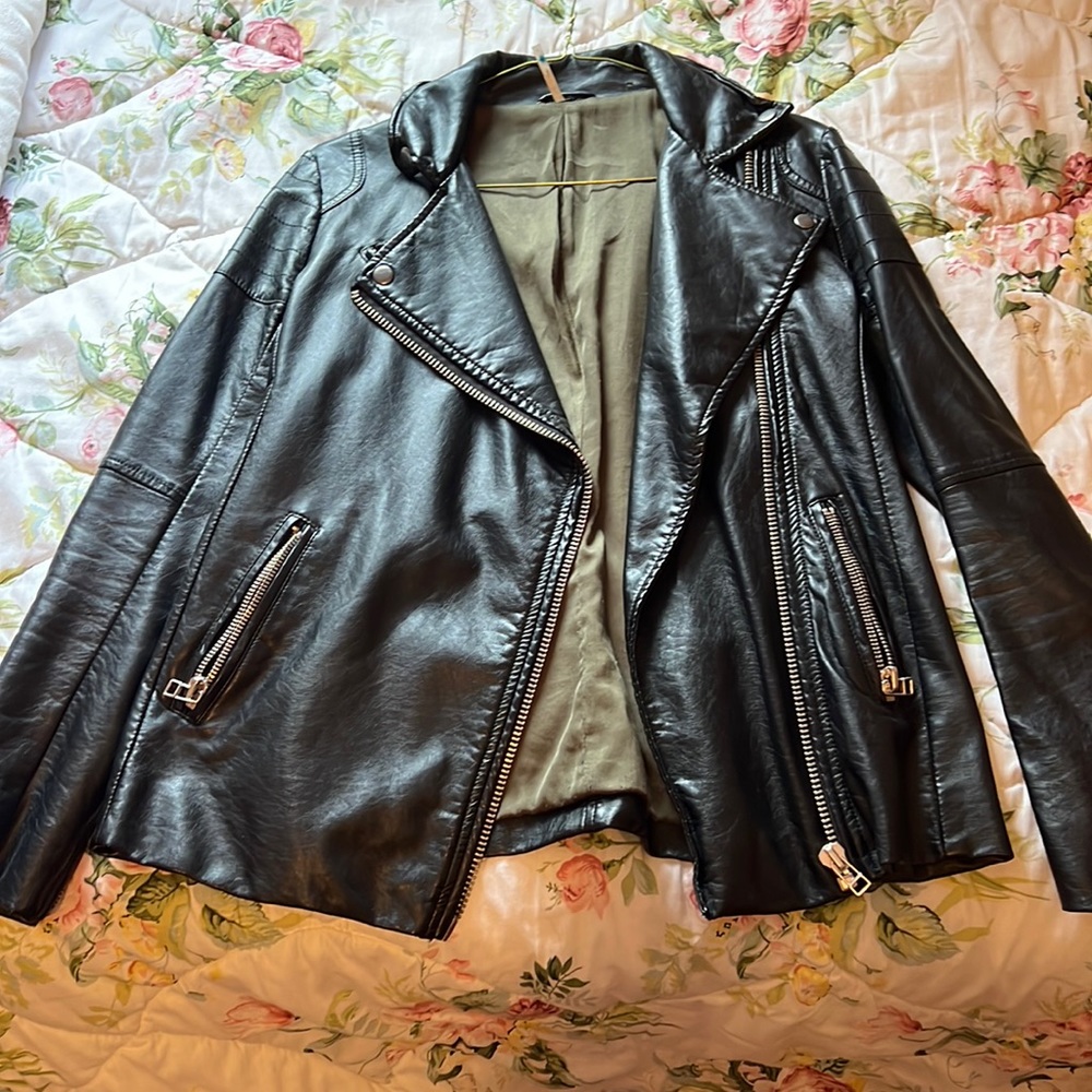 Free people leather jacket